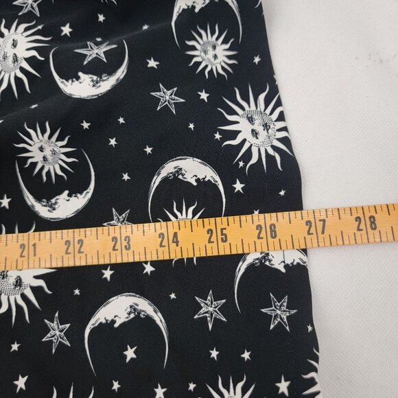 HOT TOPIC Junior Sz SMALL Black White Sun & Moon Skirtall Skirt Overall Witchy - Picture 13 of 13